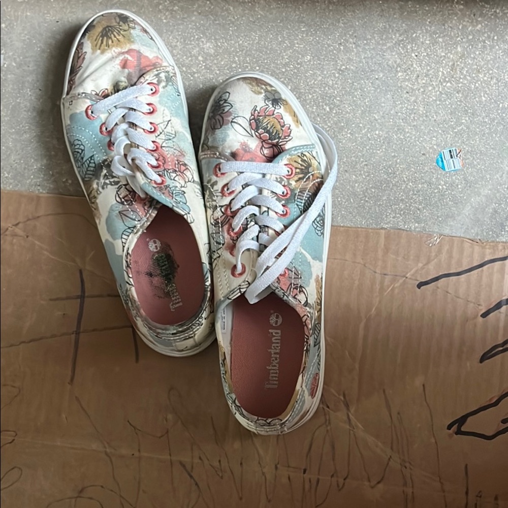 Timberland Floral Canvas Sneakers